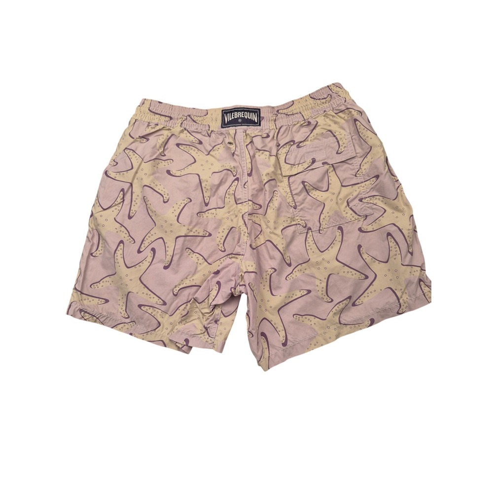Vilebrequin Moorea Starfish Print Swim Trunks Lavender Mens Sz XL Purple Tan